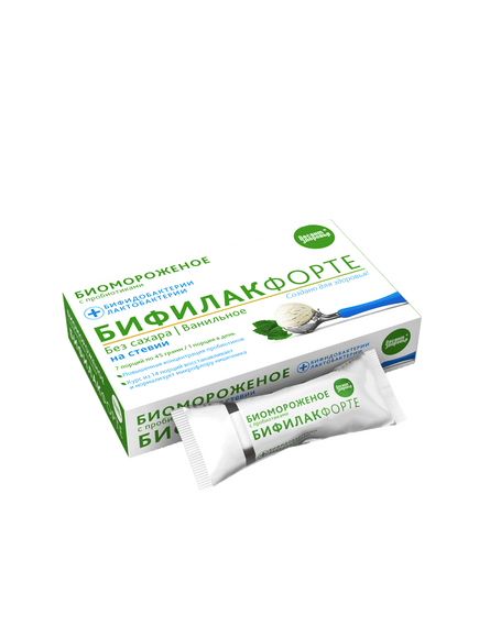 Биомороженое кисломолочное Бифилак Форте На Стевии