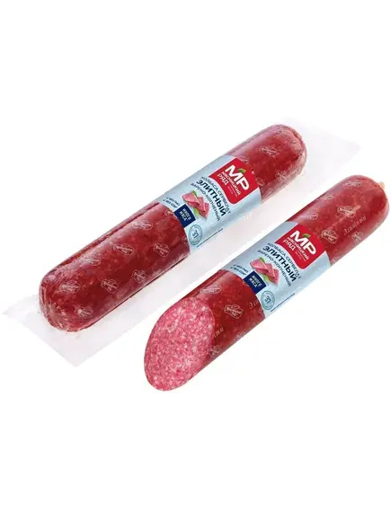 Колбаса варено-копченая сервелат "Элитный"