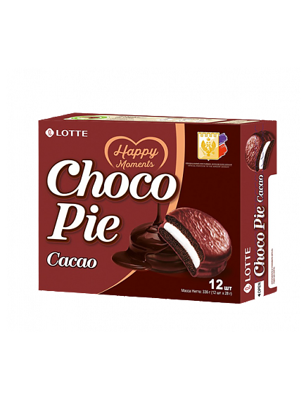 CHOCOPIE CACAO (чокопай шоколадный) 12 шт