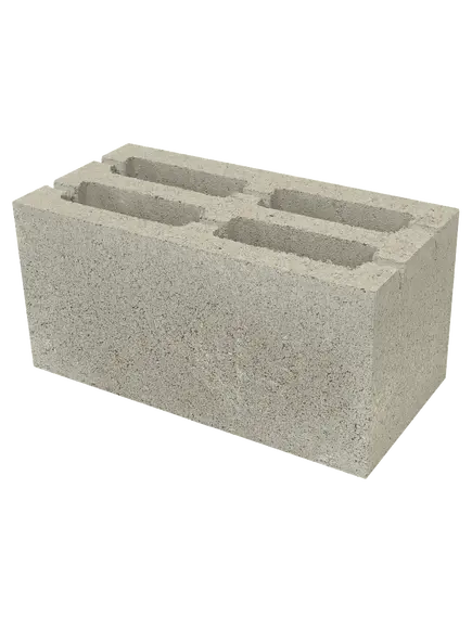 Четырехпустотный стеновой керамзитобетонный блок CКЦ-4