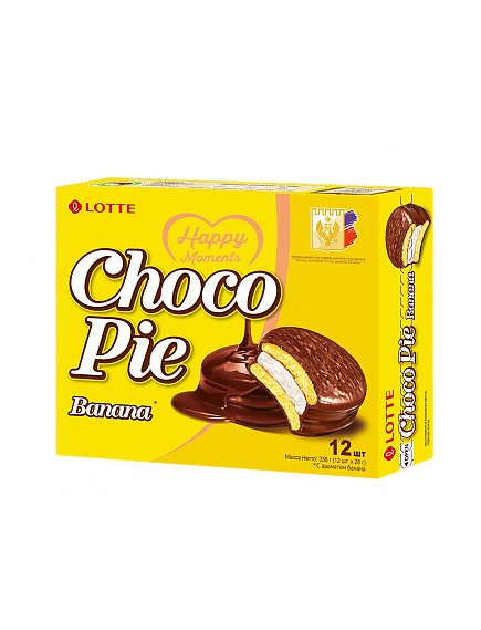 CHOCOPIE BANANA (чокопай банановый) 12 шт