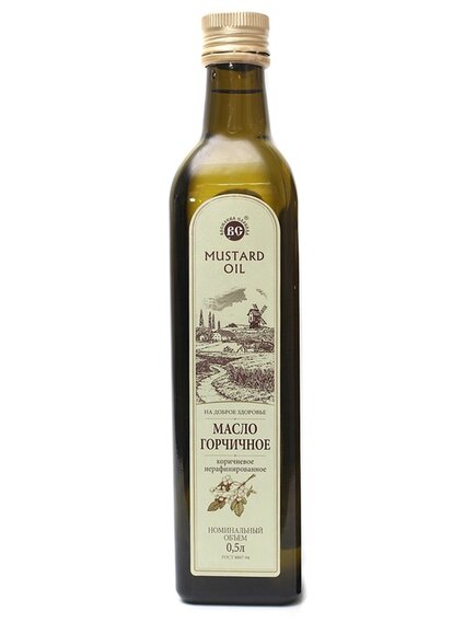 Масло горчичное пищевое 0,5 л. (стекло)