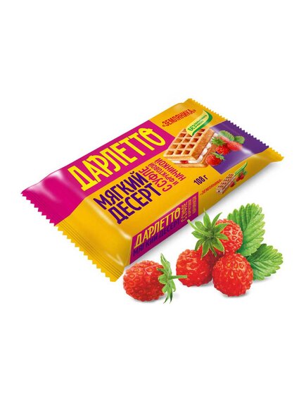 Мягкий десерт с суфле и фруктовой начинкой «Земляника» 108 г