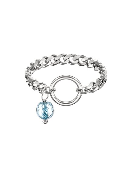 Кольцо "Гурмета с мини-кольцом" и топазом