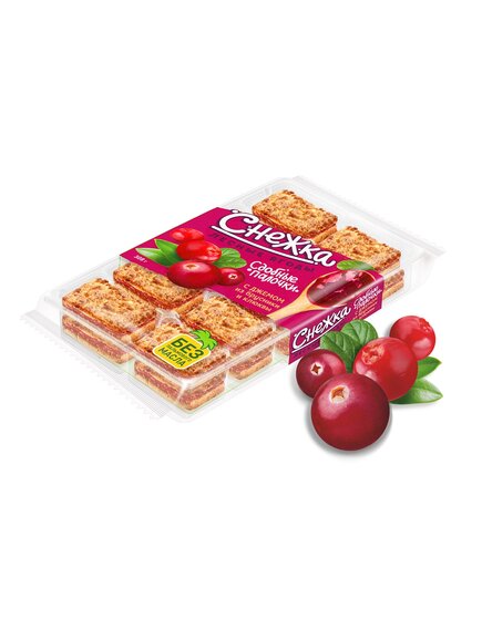 Сдобные палочки СНЕЖКА лесные ягоды брусника и клюква 308 г