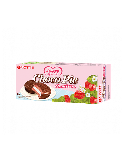 CHOCOPIE STRAWBERRY (чокопай клубничный) 6 шт