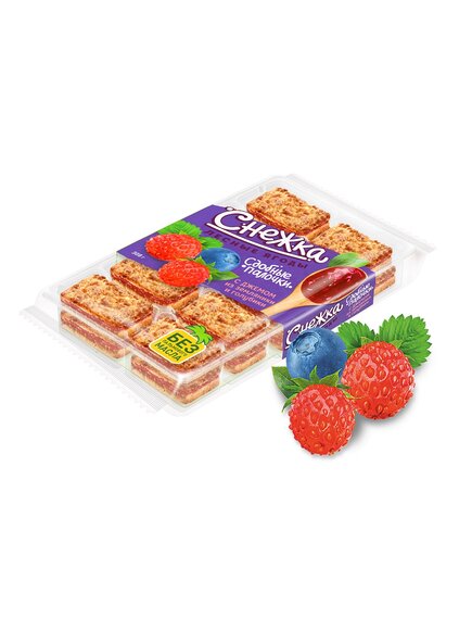 Сдобные палочки СНЕЖКА лесные ягоды земляника и голубика 308 г