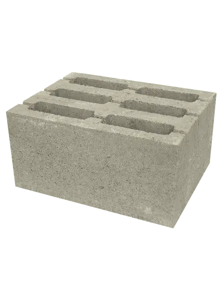 Шестипустотный стеновой керамзитобетонный блок CКЦ-6