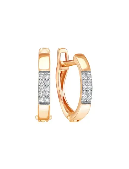 Серьги, Золото 585, Бриллиант