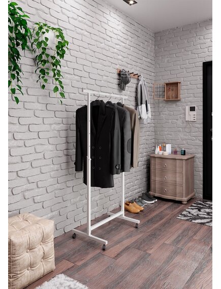 Стойка на колесиках COMPATTO-BIANCO, белого цвета