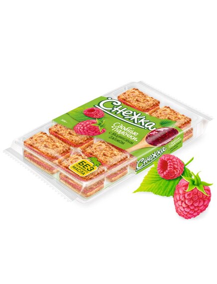 Сдобные палочки СНЕЖКА с малиновым джемом 308 г