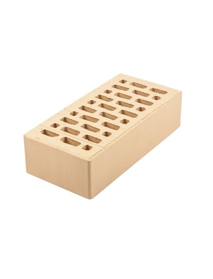 Кирпич лицевой М-150, 250х120х65 мм пустотелый бежевый