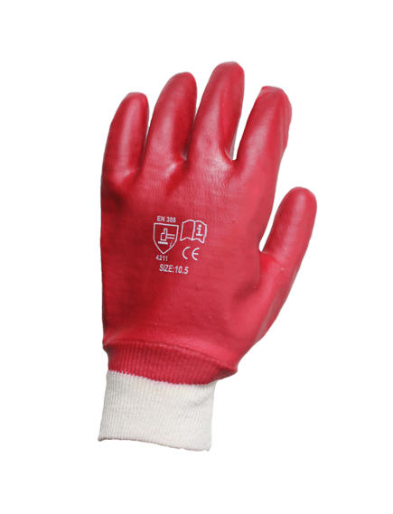 Перчатки "Гранат" МБС полный облив ПВХ манжет резинка