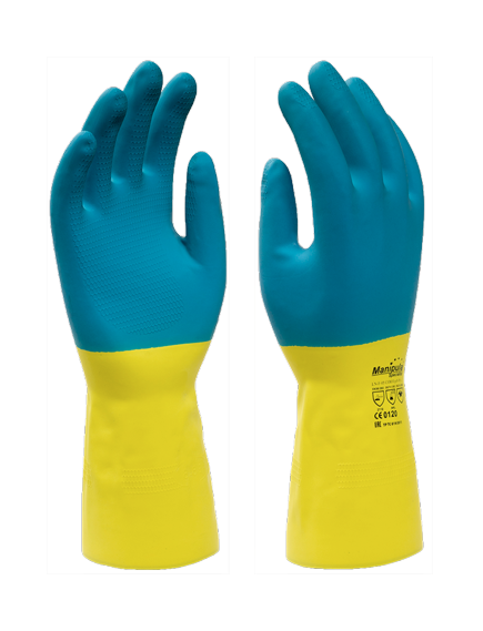 Перчатки латексные Союз LN-F-05 с неопреновым покрытием