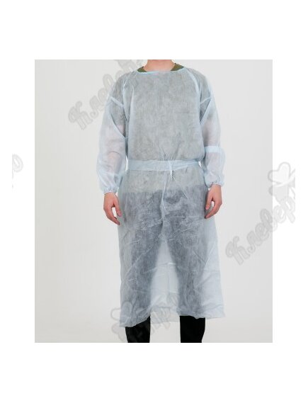 Халат операционный на двух завязках, рукав на резинке белый