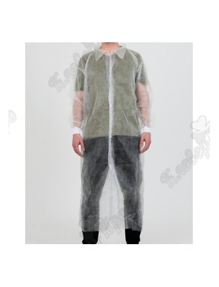 Халат процедурный на липучке, рукав на манжете