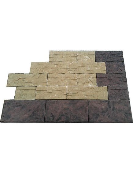 Бетонная цокольная плитка «Валаамский камень» с оцинкованными закладными