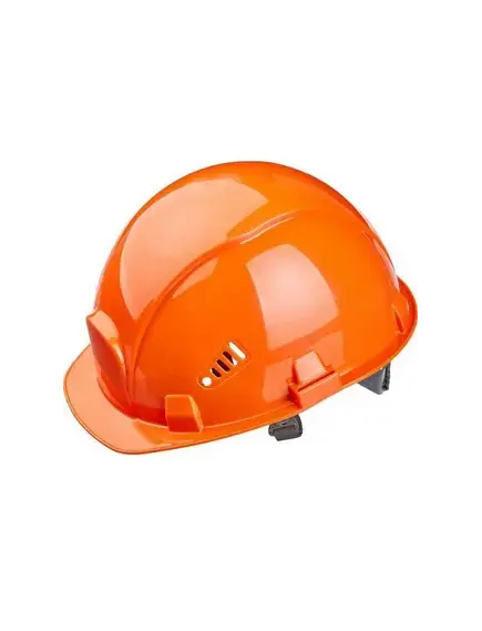 Каска защитная с храповиком оранжевая