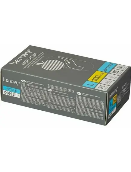 Перчатки нитриловые BENOVY CHLORINATED экономичная упаковка