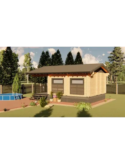 Современная баня 6 на 8