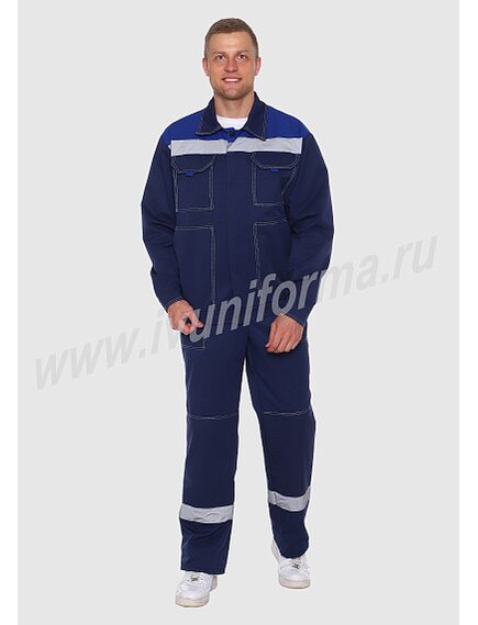 Костюм рабочий мужской арт. Р-02-9-ГР синий