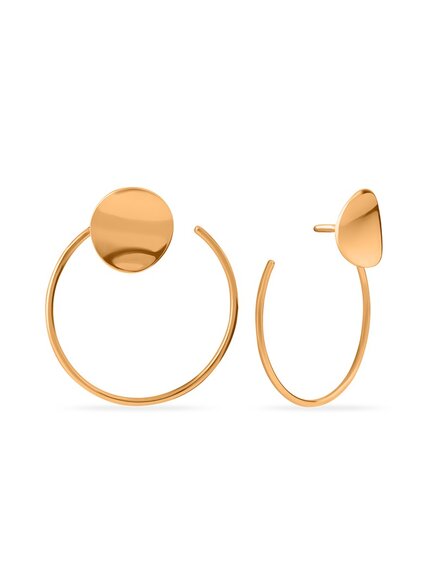 Серьги-кольца из красного золота