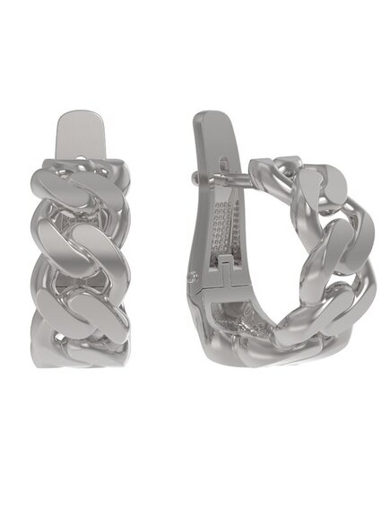 Серебряные серьги без вставок