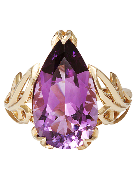 Кольцо с аметистом