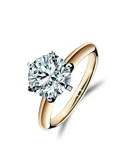 Помолвочное кольцо из желтого золота