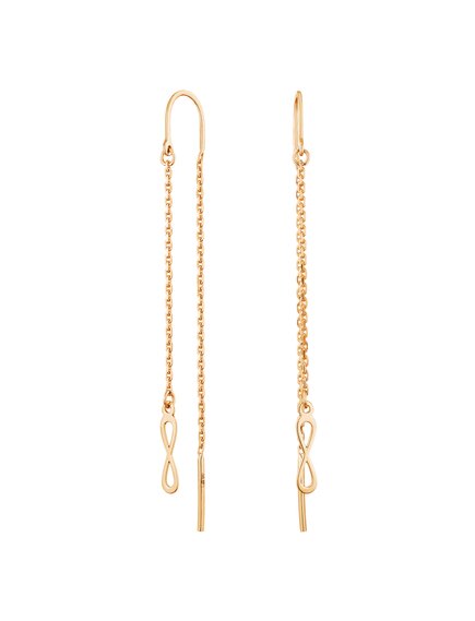 Серьги золотые "Бесконечность"