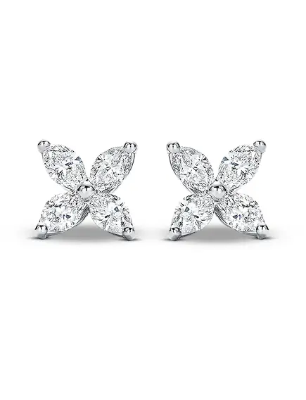 Пусеты с бриллиантами огранки маркиз