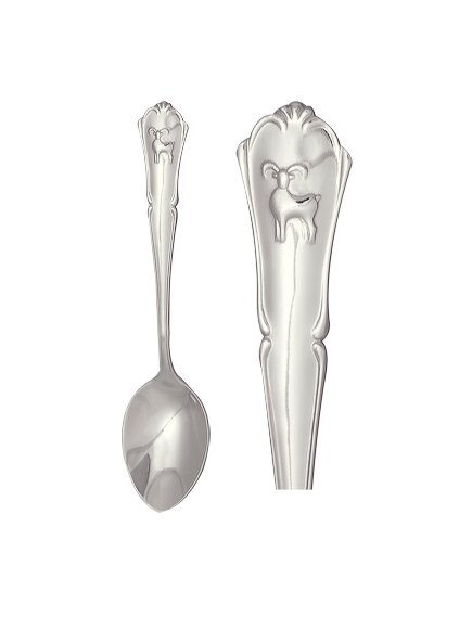 Ложка чайная/Телец из серебра без вставок