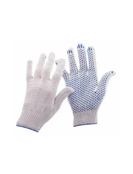 Перчатки 4-х нитка с ПВХ точка