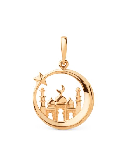 Подвеска мусульманская из красного золота