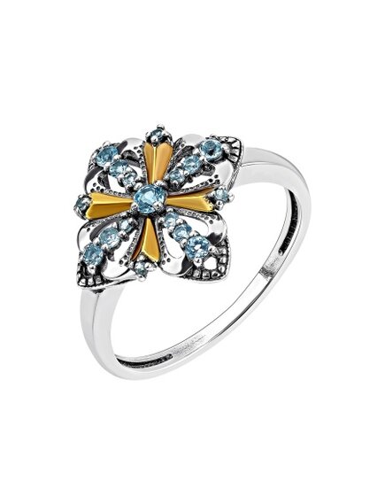 Кольцо из серебра с топазом