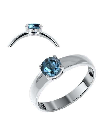 Кольцо из серебра с лондон топазом