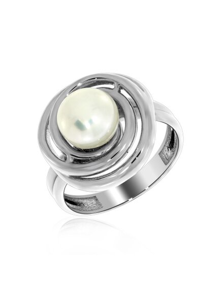 Кольцо из серебра с жемчугом