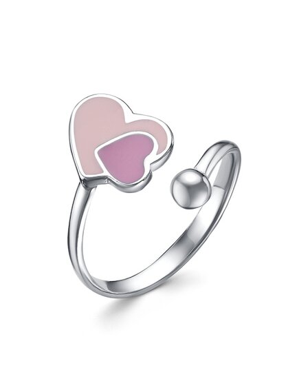 Детское кольцо с сердечками