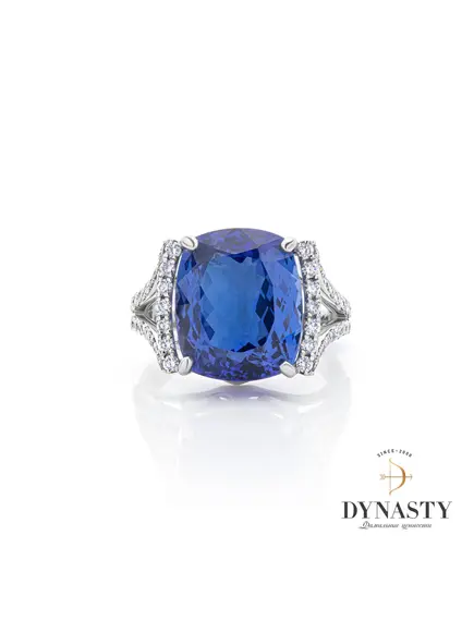 Кольцо "Магия Танзании" с танзанитом и бриллиантами