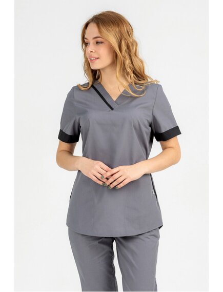 Костюм №285 серый/черный