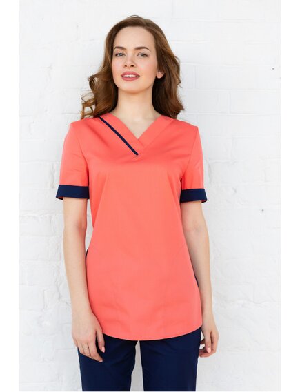 Костюм №285 персик/синий