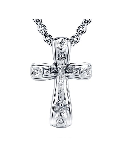 Крест из платины с бриллиантами