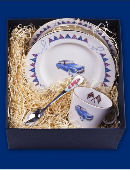 Фарфоровый набор "Нежный возраст. Машинки"