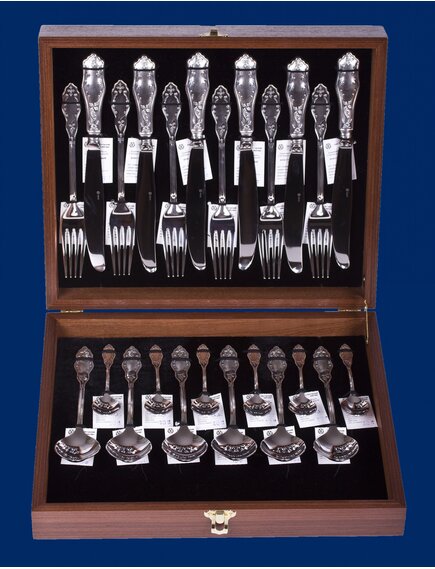 Набор столового серебра на 6 персон №12 + картонный футляр в подарок