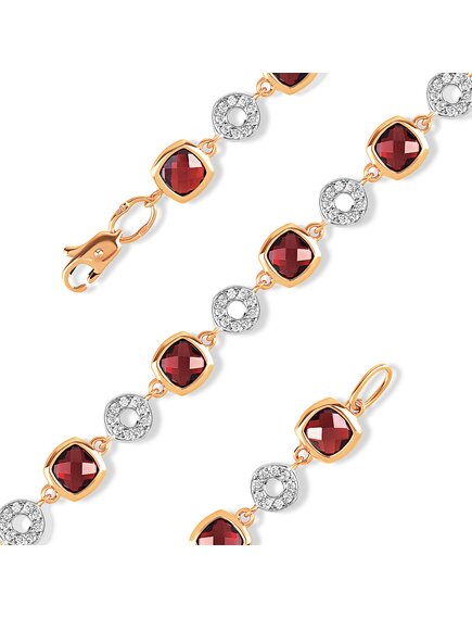 Браслет с полудрагоценными вставками