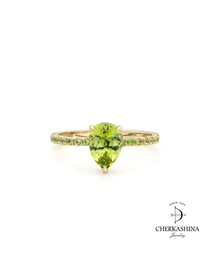 Кольцо "Фараон" с хризолитом