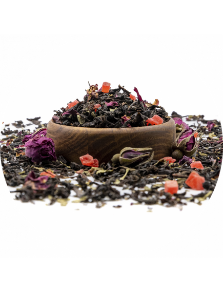 Черный чай клубника со сливками