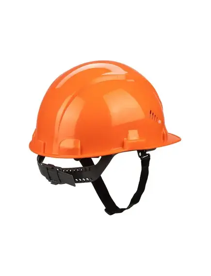 Каска защитная ЕВРО (ленточное оголовье) оранжевая