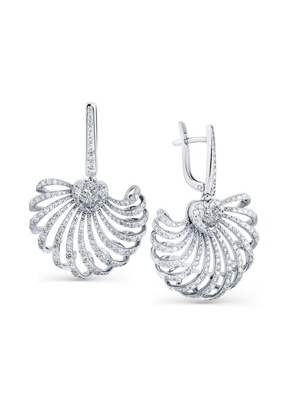 Серьги со вставкой бриллиант