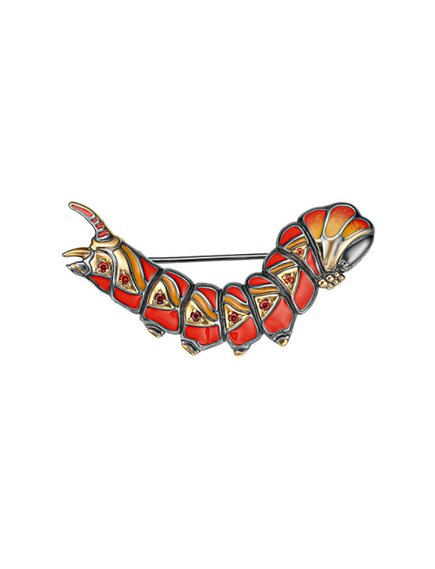 Брошь Гусеница